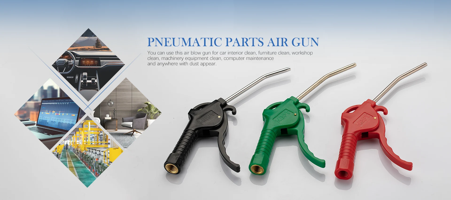 Fábrica de pistolas de ar de peças pneumáticas na China