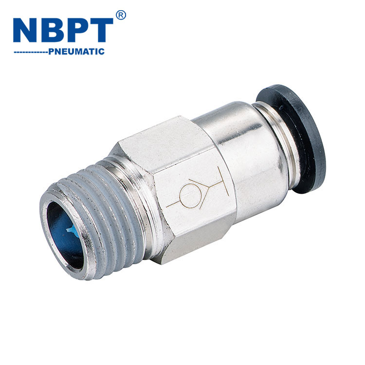 Introdução do conector da válvula de parada de acessórios pneumáticos